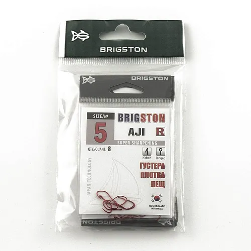 Крючок Brigston AJi Red № 5 ( уп. 8 шт.)