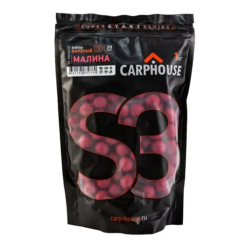 Бойлы Carp House вареные S3 Малина красный 1кг