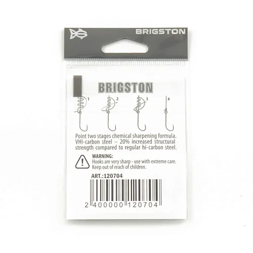 Крючок Brigston Ryusen Worm 2BH BN № 9 ( уп. 5 шт.)