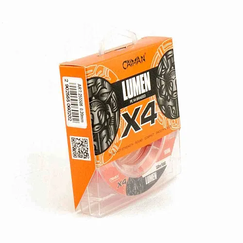 Шнур Caiman Lumen 100м 0,20мм оранжевый