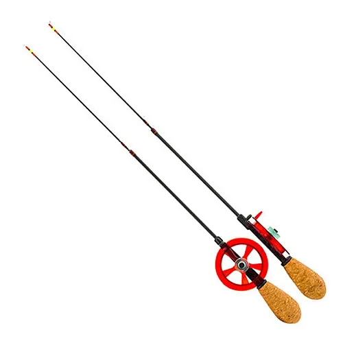 Удочка зимняя Akara HFTC-2C-R Leader c катушкой Red (хлыст Hi carbon teleskop 2 составной)