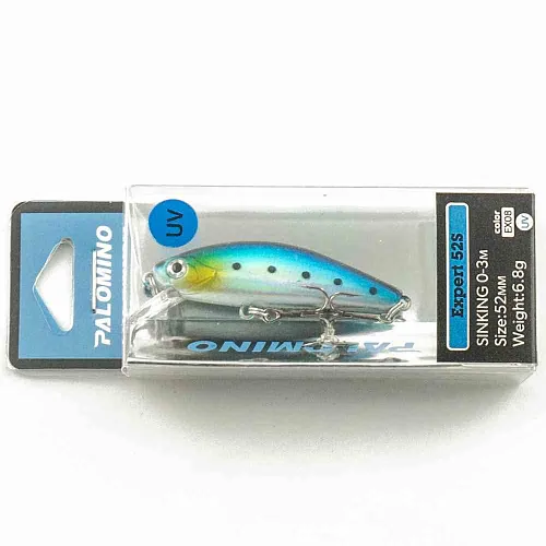 Воблер Palomino Expert 52мм 6,8гр sinking 0-3м цвет 8 UV