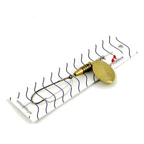 Блесна вращающаяся Profilux Олимпик 4 Незацепляйка (10гр) цв. 05 латунь чешуя (5 шт в упак.)