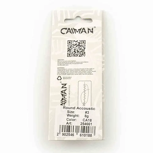 Блесна вращающаяся Caiman Round Accoustic 8гр #3 цвет CA18 (5шт в упак.)