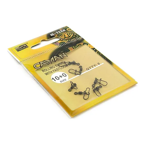 Застежка с вертлюгом Caiman 60003 №10+0 6шт/уп 