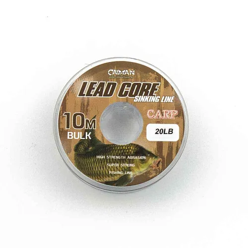 Поводочный материал (lead core) Caiman Soft Flex Black+white+brown 10m 20lbs 245857