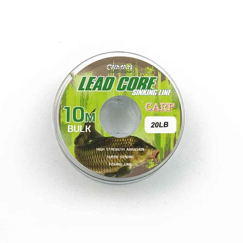 Поводочный материал (lead core) Caiman Soft Flex Green+brown 10m 20lbs 245861