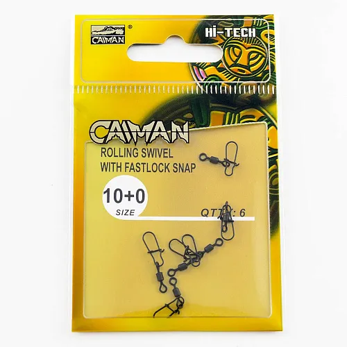 Застежка с вертлюгом Caiman 60003 №10+0 6шт/уп 