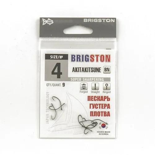 Крючок Brigston Akitakitsune BN №4 (9шт в упак)