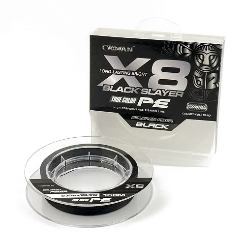 Шнур Caiman 8Х PE Black Slayer 150m 0,30мм