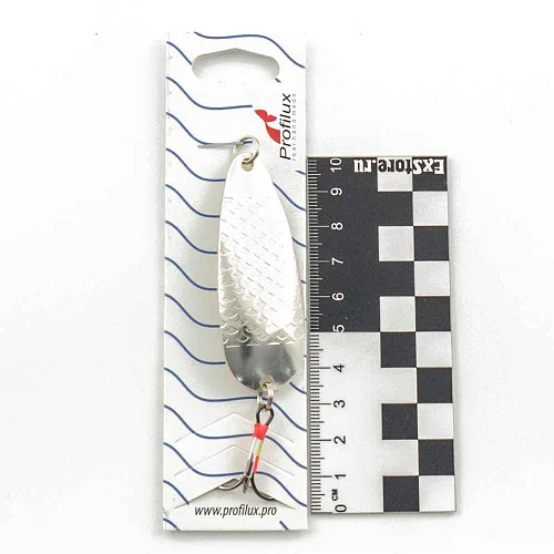 Блесна колеблющаяся Profilux Нэо 18гр цв. 04 серебро чешуя (5 шт в упак.)