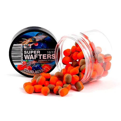 Бойлы нейтральной плавучести (Wafters) GBS Кальмар-Ягоды 10х13мм