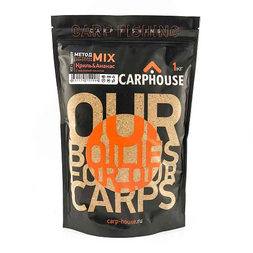 Прикормка методная Carp House Flat Feeder Competition Криль-ананас с масляной кислотой 1кг