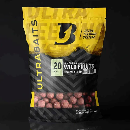 Бойлы прикормочные UltraBaits "Fish Meal 350" (Wild fruits) Дикие фрукты 1 кг 20 мм
