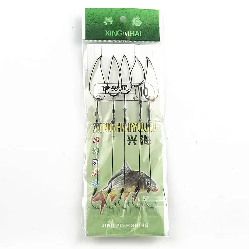 Набор карповых поводков Palomino 5 шт 10/52 № 10 (20шт. в упак.)