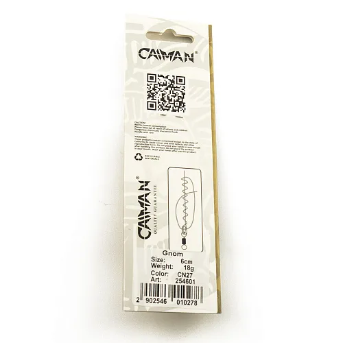 Блесна колеблющаяся Caiman Gnom 18гр 6см цвет CN27 (5шт в упак.)