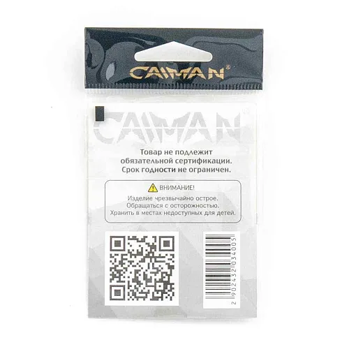 Крючки офсетные Caiman Worm 1 Slice Teflon №4/0 42401