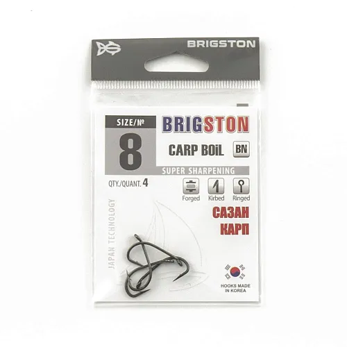 Крючок Brigston Carp Boil BN № 8 ( уп. 4 шт.)