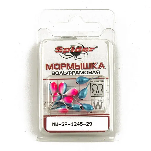 Мормышка вольфрамовая Spider капля с отверст. 4,5 мм 1,25 гр 29