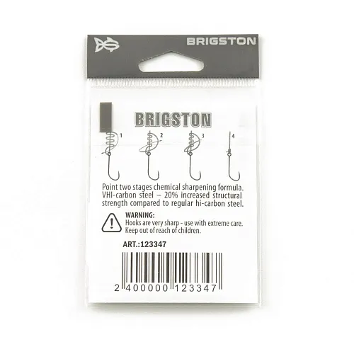 Крючок Brigston Worm 2BH BN № 4 ( уп. 5 шт.)