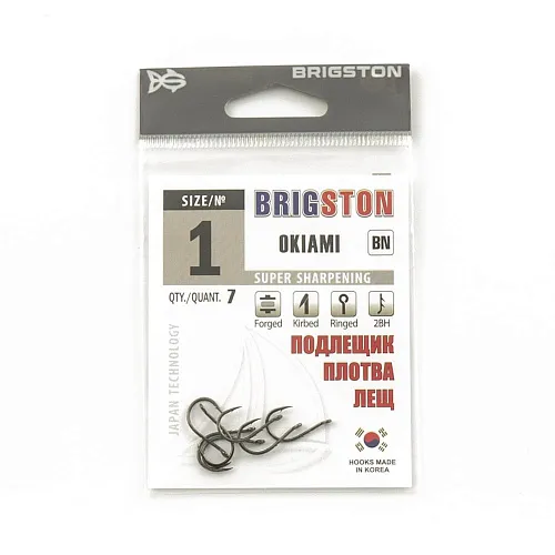 Крючок Brigston Okiami № 1 ( уп. 7 шт.)