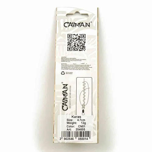 Блесна колеблющаяся Caiman Karas 13гр 4,7см цвет CN01 (5шт в упак.)
