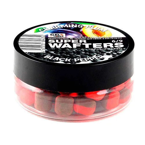 Бойлы нейтральной плавучести (Wafters) GBS Чарующая слива-черный перец 6х9мм