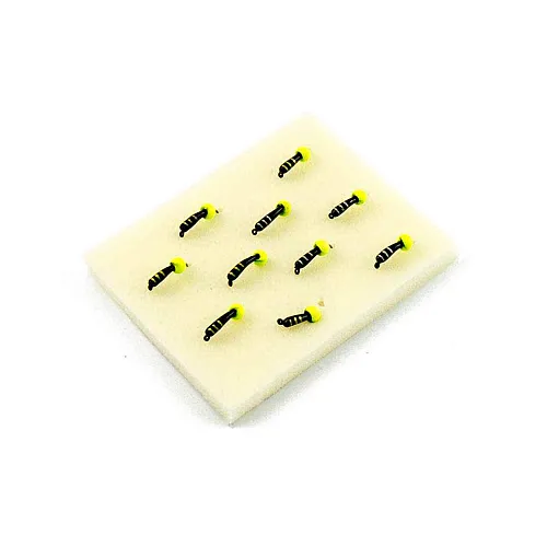 Мормышка вольфрамовая Мастив банан 2 черный, латунный шарик 0,37гр (светло зеленый)