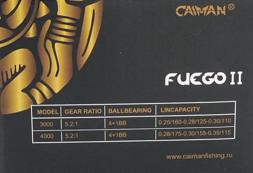 Катушка Caiman Fuego II 3000