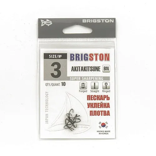 Крючок Brigston Akitakitsune BN №3 (10шт в упак)