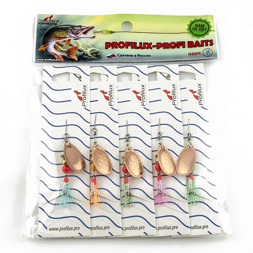 Блесна вращающаяся Profilux Френч 2 (4гр) цв. 06 медь чешуя (5 шт в упак.)