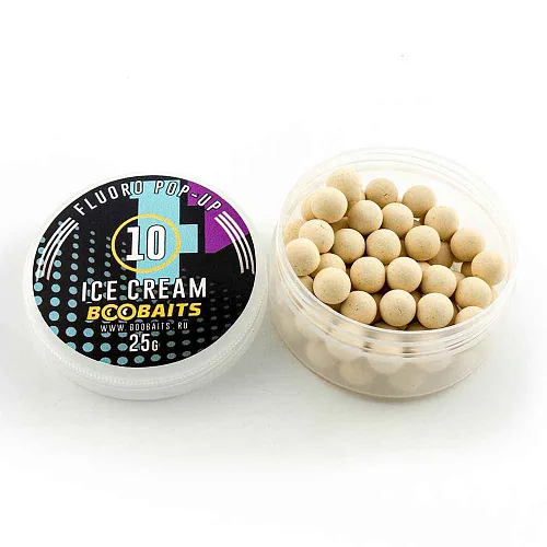 Бойлы Pop up BOO Baits 10мм Пломбир 25гр банка