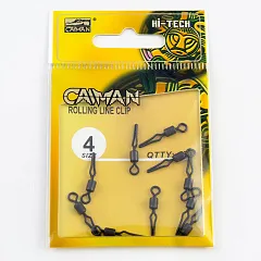 Вертлюг Caiman 216022 Black mat #4 10шт/уп 