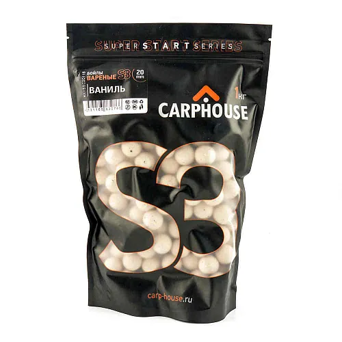 Бойлы Carp House вареные S3 Ваниль белый 1кг