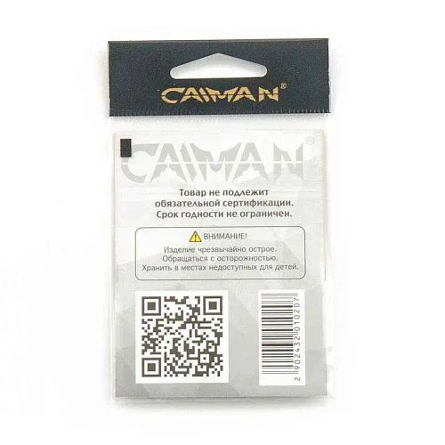 Крючки офсетные Caiman Worm Hook Teflon №2 40601