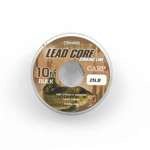 Поводочный материал (lead core) Caiman Soft Flex Black+white+brown 10m 25lbs 245858