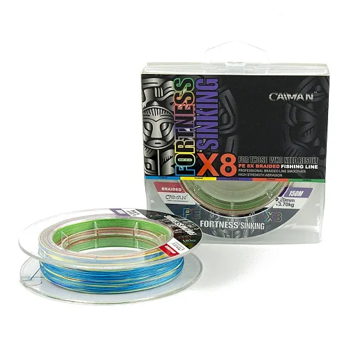 Шнур Caiman Fortness sinking 8PE 0,20 мм 150 м Multicolor 225531