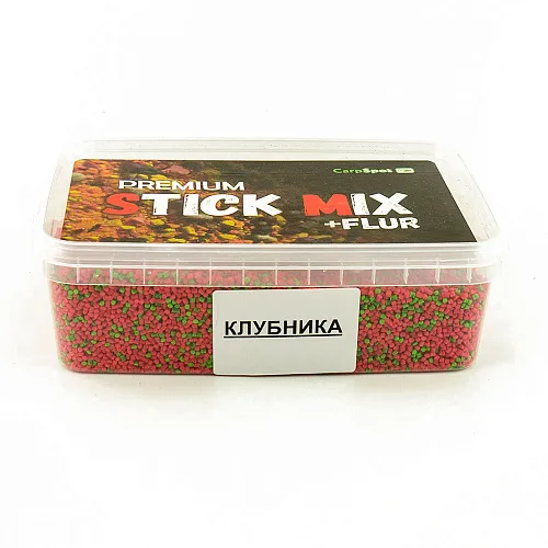 Пеллетс CarpSpot Premium Stick Mix 2 мм 500 г (красн/зелен) Клубника