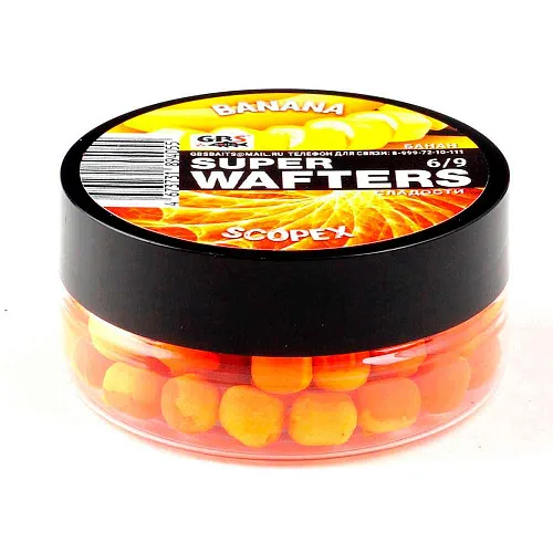 Бойлы нейтральной плавучести (Wafters) GBS Банан-Скопекс 6х9мм