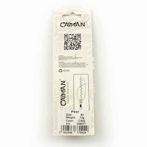 Блесна вращающаяся Caiman Pear 12гр #3 цвет CA92 (5шт в упак.)