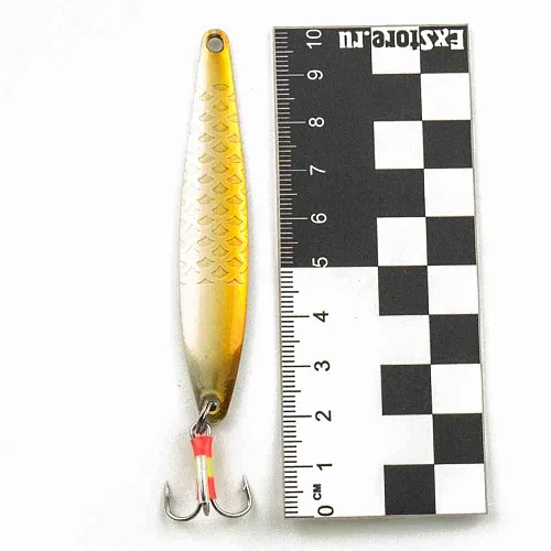 Блесна зимняя Profilux Судачья 11гр цв. 10 серебро-золото чешуя