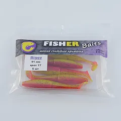 Виброхвост FISHER BAITS Biggy 91мм цвет 17 (уп. 5шт)