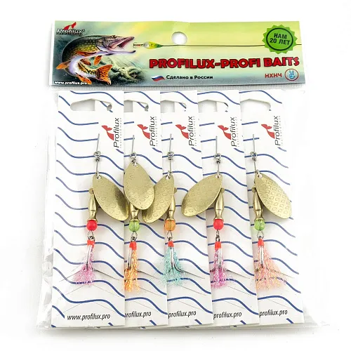 Блесна вращающаяся Profilux Щучья 7гр цв. 05 латунь чешуя (5 шт в упак.)