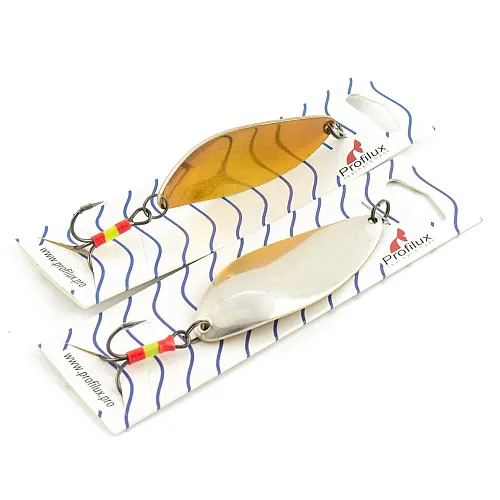 Блесна колеблющаяся Profilux Карсар 21гр цв. 01-з серебро+золото (5 шт в упак.)