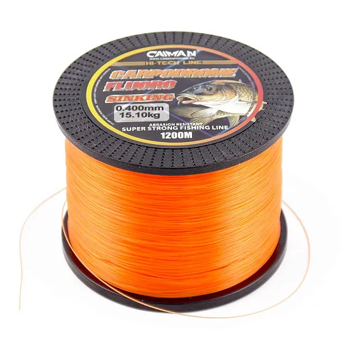 Леска Caiman Carpodrome Fluoro orange 1200м 0,405 мм