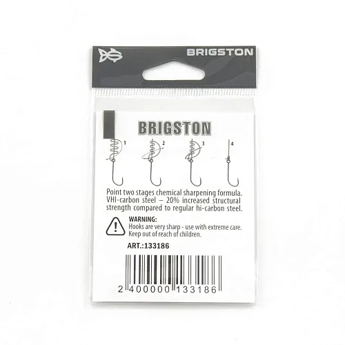 Крючок Brigston Worm 2BH Red №12 ( уп. 4 шт.)