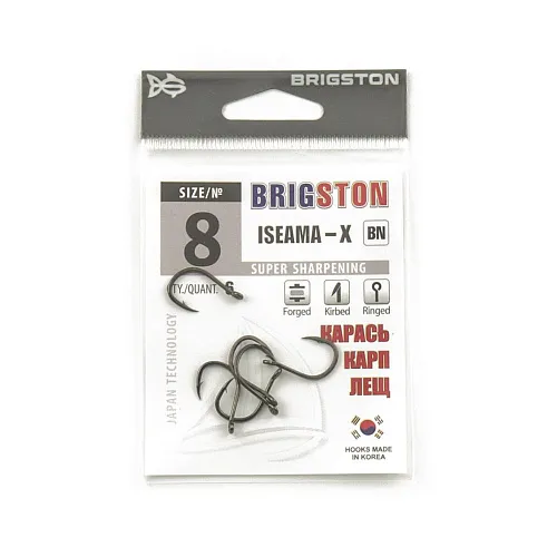 Крючок Brigston Iseama-X BN № 8 ( уп. 6 шт.)