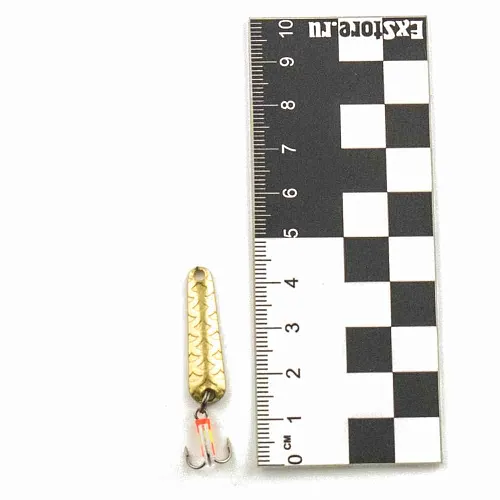 Блесна зимняя Profilux Гробик-спорт М 2,5гр цв. 05 латунь чешуя