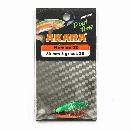 Блесна форелевая колеб. AKARA trout time Namida 30мм 3гр цвет 36