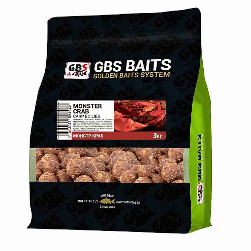 Бойлы тонущие GBS Baits 20мм 3кг Монстр-Краб